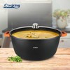ALIUMINIO PADAŽŲ KEPTUVAS SU DANGTELIU 44X19 CM, 23L, TAMSIOSIOS LINIJOS, „COOKING BY HEINNER“