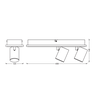 Lubinis šviestuvas Taškinis LED šviestuvas LEDVANCE DECOR SPOT MARS 29W 3000K 3100lm 3CLIC-DIM 40,8x14,8x12cm