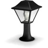 Stalp pentru iluminat exterior Philips Alpenglow, 1xE27, max 60W, IP44 ,302x174mm, Negru