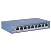 Šakotuvas Hikvision | 8 prievadų Gigabit jungiklis | DS-3E0109P-E(C) | Nevaldomas | Darbalaukis | PoE/Poe+ jungtys kiekis 8