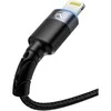 Tellur Data cable USB į Lightning LED, Nylon Braided, 1.2m juodos spalvos