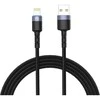 Tellur Data cable USB į Lightning LED, Nylon Braided, 1.2m juodos spalvos