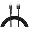Tellur Data cable USB į Lightning LED, Nylon Braided, 1.2m juodos spalvos