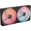 Corsair iCUE Link LX140-R RGB korpuso ventiliatorius, PWM – 2er-Pack, 140mm, juodos spalvos