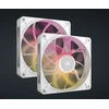 CORSAIR iCUE LINK RX140 MAX RGB PWM ventiliatorius – 2 vnt., 140 mm, Baltas