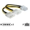 DELOCK Cable PCI Express maitinimo šaltinis 8 kontaktai > 2x5,25 vnt.