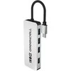 Green Cell Žalias Cell Adapteris Basic HUB Greencell USB-C 4in1 (4×USB-A 3.0) – greitas perdavimas iki 5 Gb/s, aliuminio korpusas