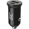 Green Cell Žalias Cell Žalias Cell Autoladegerät 38W GC PowerRide Nano38 su USB-C USB-A Maitinimo tiekimas ir Ultra Charge Schnellladung