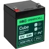 Green Cell Žalias Cell Greencell AGM VRLA 12 V 5 Ah nereikalaujanti priežiūros baterija kasos aparatams, žaislams, fotoaparatams (91 x 70 x 102 mm)