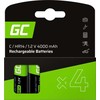 Žalias Cell Baterie Akumulatorki 4x C R14 HR14 Ni-MH 1.2V 4000mAh