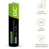 Žalias Cell Baterie Akumulatorki Paluszki 2x AAA HR03 800mAh