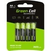 Žalias Cell Baterijos Įkraunamos baterijos Pirštai 4x AA R6 2600mAh