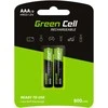 Žalias Cell Baterie Akumulatorki Paluszki 2x AAA HR03 800mAh