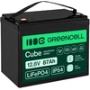 Green Cell Žalias Cell Greencell CUBE LiFePO4 akumuliatorius 87Ah 12.8 V 1113.6 Wh ličio-geležies-fosfato akumuliatorius kemperiams, valymo įrenginiams, stovyklavimui