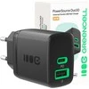 Green Cell Žalias Cell Greencell PowerSource Duo30 įkroviklis USB/USB-C juodas maitinimo adapteris 30W maitinimo tiekimas