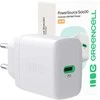 Green Cell Žalias Cell Greencell PowerSource Solo30 Ladegerät USB C baltas maitinimo adapteris 30W maitinimo tiekimas