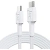 Green Cell Žalias Cell Kabelis Baltas USB-C Type C 2m Žalias Cell PowerStream su greitu įkrovimu Power Delivery 60W, Ultra Charge, Quick Charge 3.0
