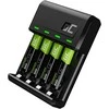 Žalias Cell GC VitalCharger įkroviklio ir 4x baterijų AAA HR03 800mAh baterijų rinkinys