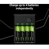 Žalias Cell GC VitalCharger įkroviklio ir baterijų rinkinys 2xAA 2000mAh 2xAAA 800mAh