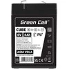 Green Cell Žalias Cell Žalias Cell Cube AGM VRLA IP54 6V 4Ah Nereikalaujantis priežiūros kasos aparato signalizacijos sistemos žaislų akumuliatorius