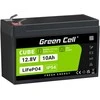 Green Cell Žalias Cell Žalias Cell CUBE LiFePO4 10Ah 12.8V 128Wh ličio-geležies fosfato baterija, skirta maitinimui ir avariniam apšvietimui, valdymo pultai