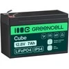 Green Cell Žalias Cell Žalias Cell CUBE LiFePO4 7Ah 12.8V 89.6Wh ličio geležies fosfato baterija UPS, stebėjimas
