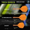 Smiginio strėlyčių integruota kotelio ir sparnelio sistema Winmau Fusion Integrated Flight Shaft 6 Oranžinis