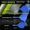 Smiginio strėlyčių integruota kotelio ir sparnelio sistema Winmau Fusion Integrated Flight Shaft 6 Intermediate Mėlyna