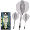 Smiginio strėlyčių koteliai su sparneliais Winmau Fusion #2, skaidrūs, vidutinio ilgio (Medium)
