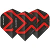 Smiginio strėlyčių sparneliai Winmau Blade X Prism Delta Metallic, juodi ir raudoni