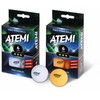 Stalo teniso kamuoliukai Atemi 3* balti (6vnt.pak.)