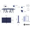 Stalo teniso stalas Bilaro Master 19, mėlynas 19mm MDF vidaus