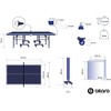 Stalo teniso stalas Bilaro Master Outdoor, mėlynas, 6mm aliuminio plokštė, lauko