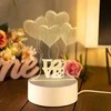 Extralink Pradžia | Keturios 3D širdelės lovos lempa | optinė apgaulė miegamajam USB