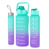 Gertuvė Extralink | 3 viename motyvacinis buteliukas | mėlynai violetinis rinkinys 2000 ml + 900 ml + 300 ml
