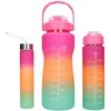 Extralink | Bidon motywacyjny 3w1 | komplektas, rožinis-oranžinė, 2000ml+900ml+300ml