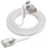 Extralink Cat.6 U/FTP 5m 1Gbps Baltas, LAN patch cord, Copper twisted pair network cable, angled connector