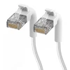 Extralink Cat.6 U/FTP 5m 1Gbps Baltas, LAN patch cord, Copper twisted pair network cable, angled connector