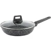 Extralink Home SF-1129-20CM | Keptuvė teflonowa granitowa | Juoda, 1.2L, 20 cm