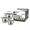 Extralink Home SF-1137 | Puodų rinkinys | 3 vnt, Nerūdijantis plienas, 2.1L, 2.9L, 3.9L
