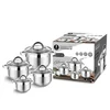 Extralink Home SF-1132 | Puodų rinkinys | 4 vnt, Nerūdijantis plienas, 1.9L, 2.7L, 3.6L, 6.1L