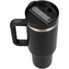 Extralink Juodas FOREST Termo puodelis ZE SŁOMKĄ Termosas Z UCHWYTEM 1200ML JUODA