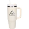 Extralink Juodas Forest | Termo puodelis ze słomką | termos su laikikliu 1200ml smėlio spalva