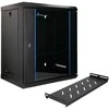 Extralink Lite 12U 530X400 Wall-Mounted Rackmount Cabinet Juodas