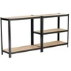 Extralink Lentyna metalinis sandėlis 180x90x40 juoda