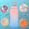 Gertuvė Extralink Motivational Bottle, Vanduo Bottle, 2000ml, Žalias-Violetinė, BUT-190