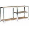 Extralink REGAŁ MAGAZYNOWY METALOWY Sidabrinis 220X90X40CM