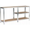 Extralink Lentyna Magazynowy Metalowy Sidabrinė 180X90X40CM