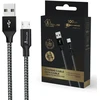 Extralink Smart Life 15W, USB-A - microUSB, 100cm, PVC, 5V 2.4A, juoda