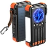 „Extralink“ saulės energija varomas išorinis akumuliatorius, 20000 mAh, 45 W, indukcinis žibintuvėlis